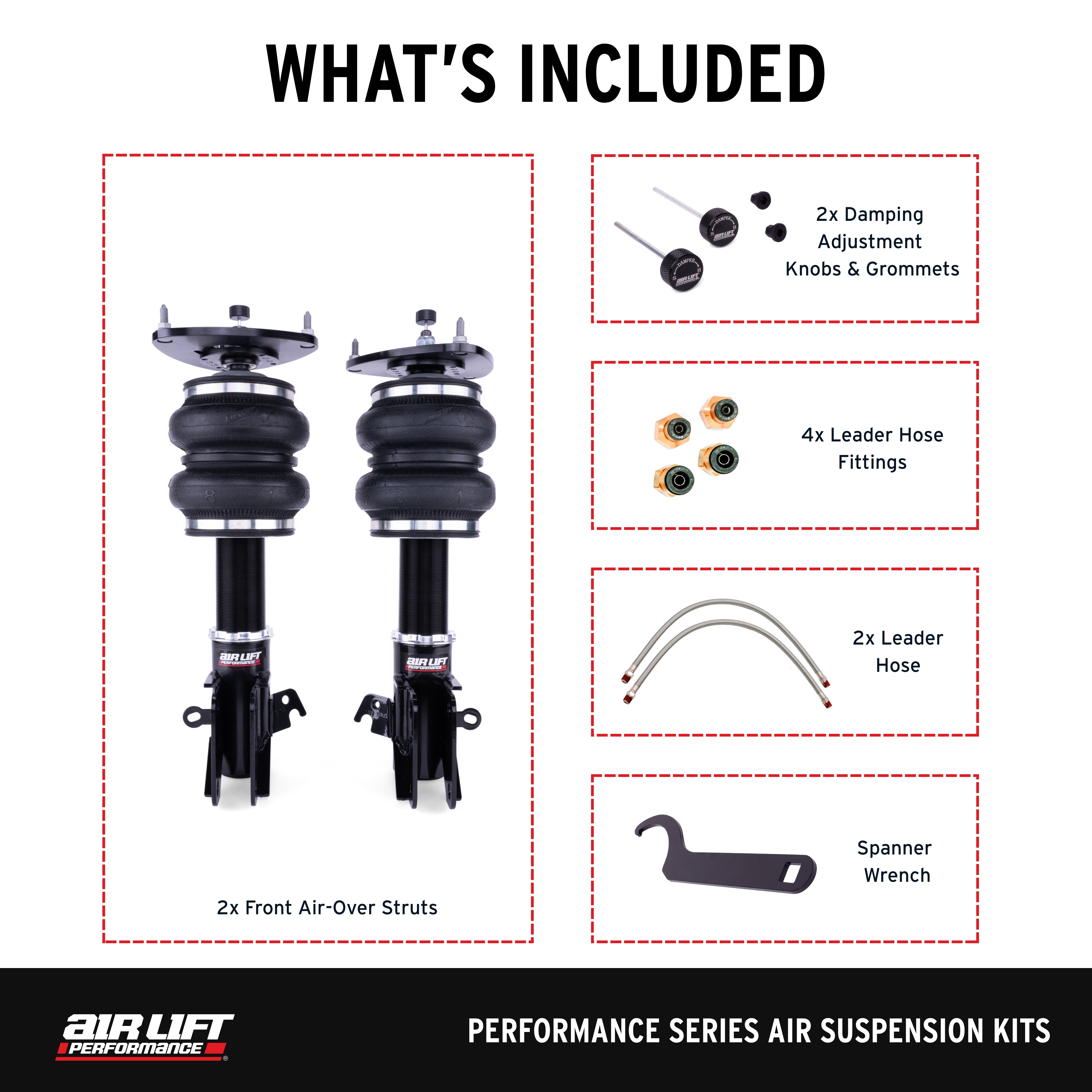 Air Lift Performance 76001 Air Lift Performance Front Air Spring Suspension Kit